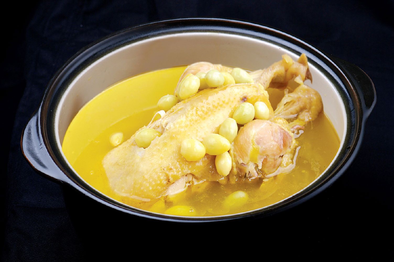 白果糯米莲子炖鸡