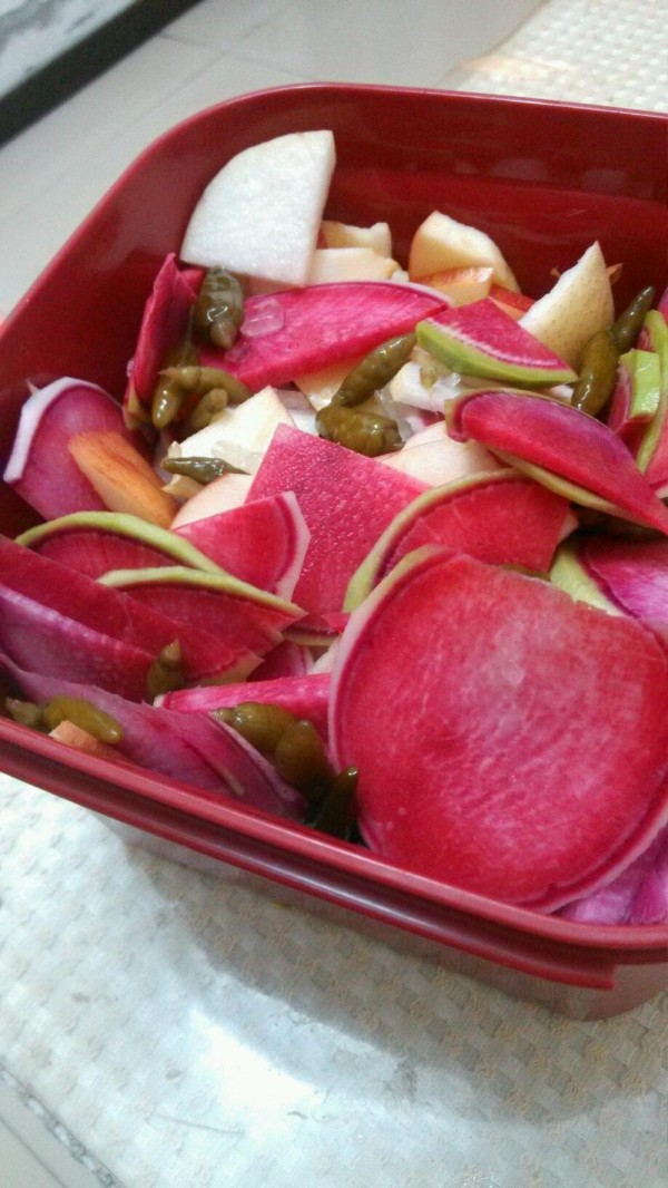 家庭酸甜口心里美泡菜