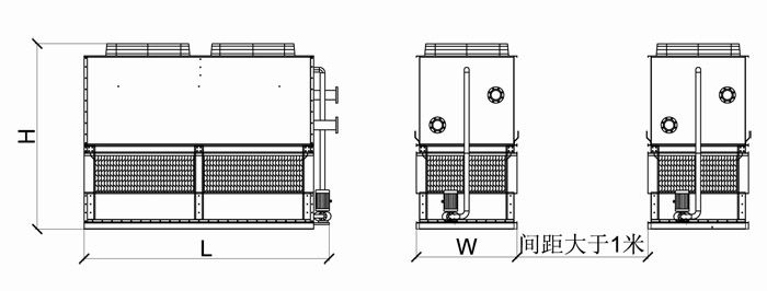 逆流式闭式冷却塔