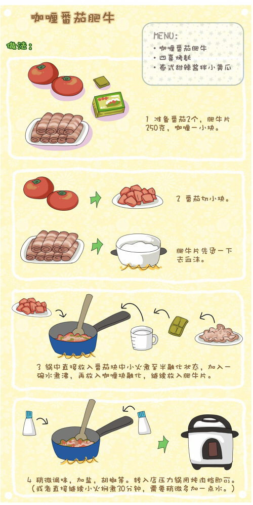 番茄咖喱肥牛便当