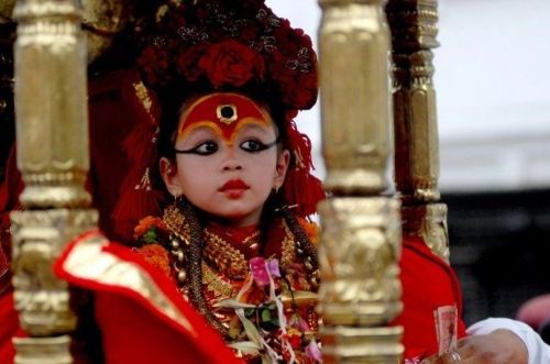 尼泊尔"活女神"