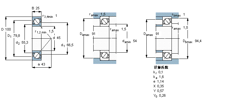 7309becbph轴承是一款skf品牌轴承,型号为7309becbph