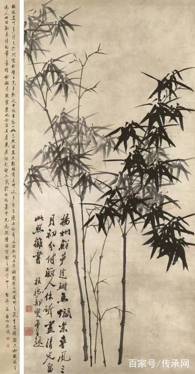 书画欣赏：郑板桥画竹，经典之作！_百科TA说