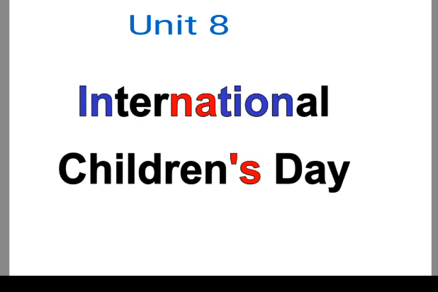 unit8 international childrens day
