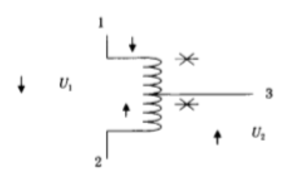  /a>是初级和次级在同一条绕组上的变压器,原,副绕组直接串联,自行耦