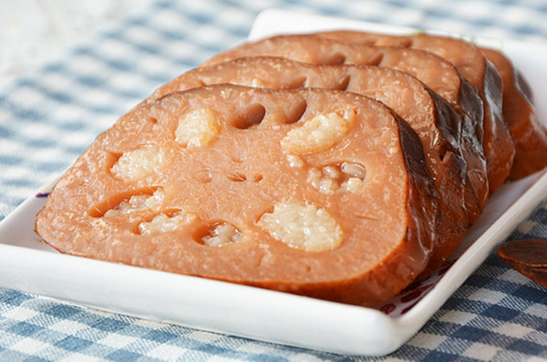 红枣红糖糯米藕