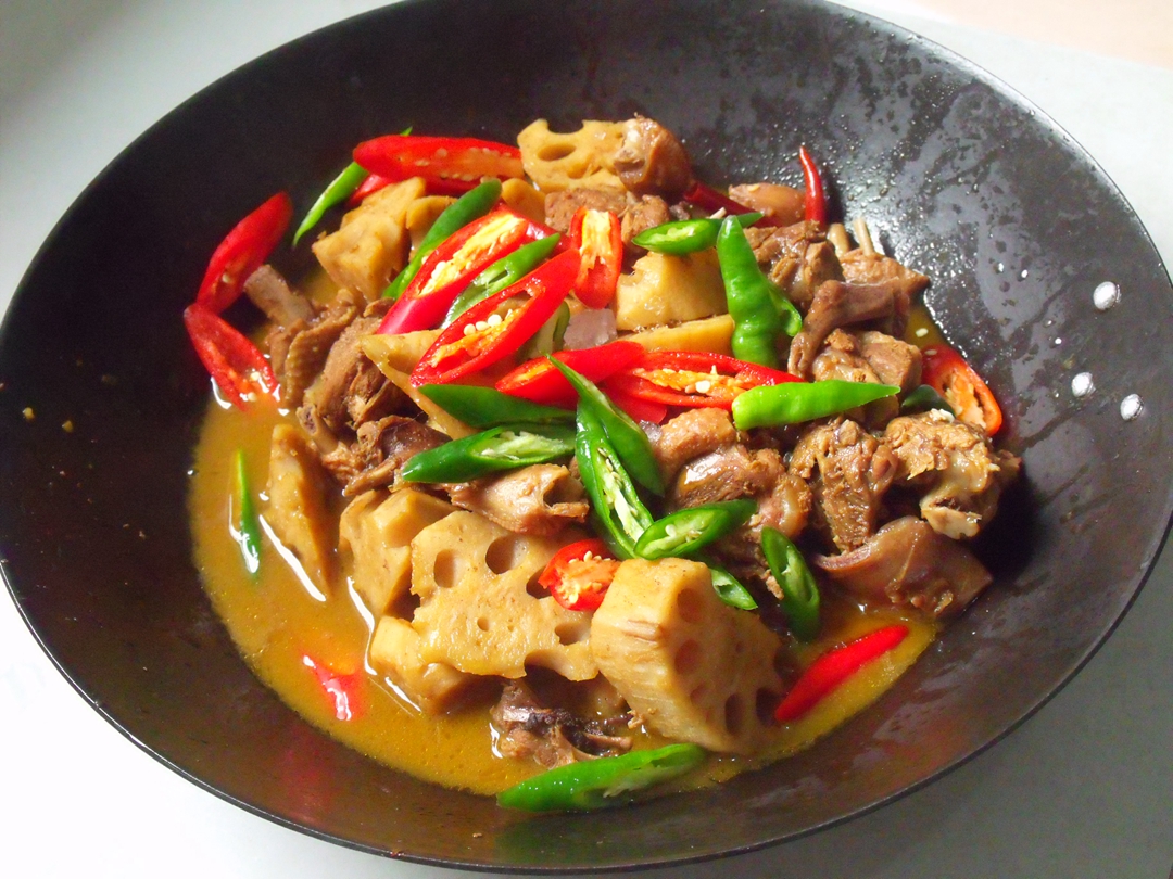 莲藕焖鸭煲