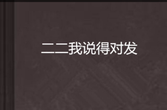 二二我说得对发