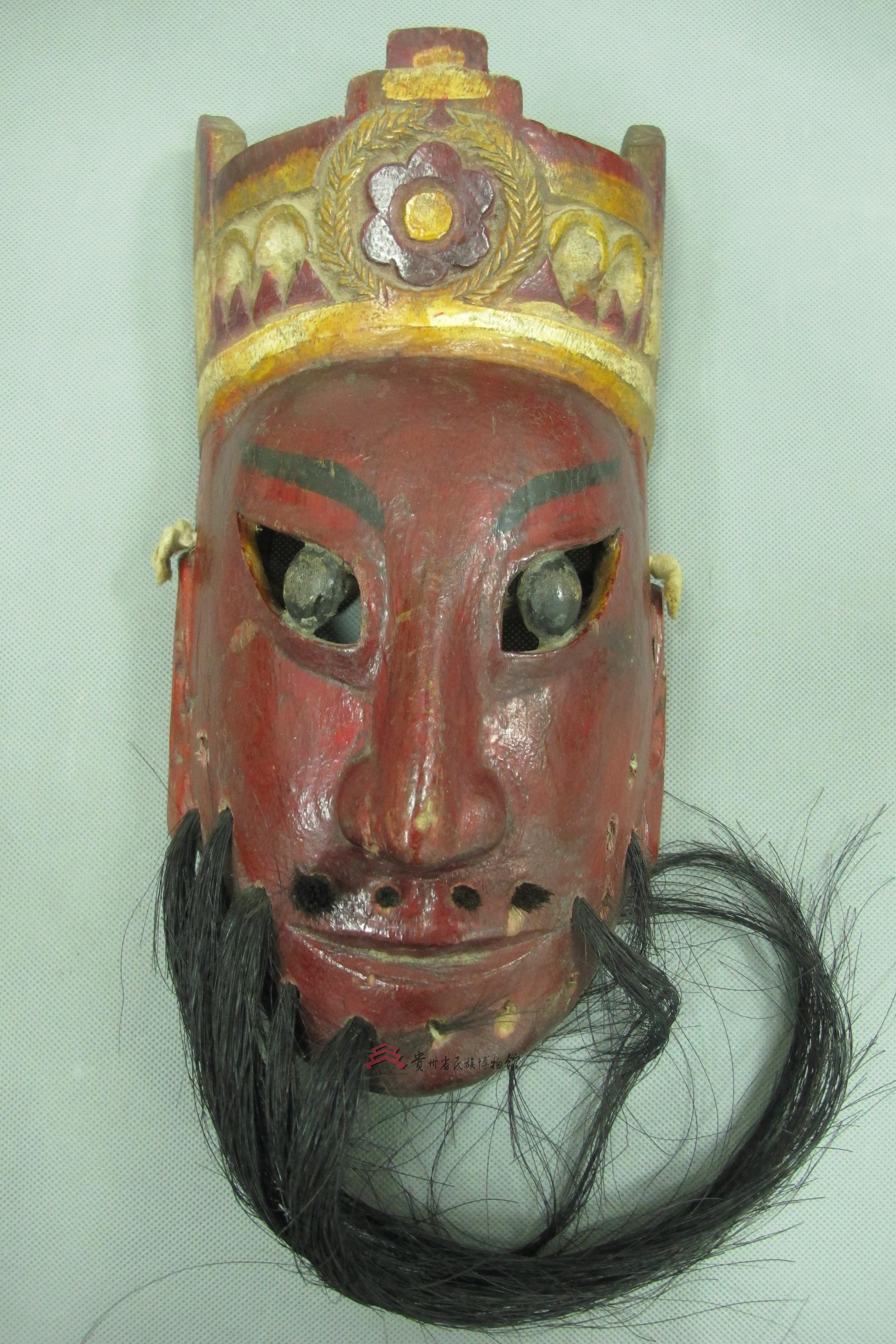 当代广西关羽傩面具