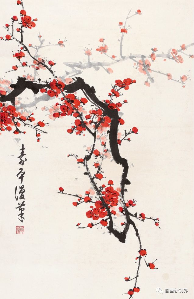 董寿平　梅花　木版画　在銘 董寿平 梅花 木版画 在銘 - メルカリ