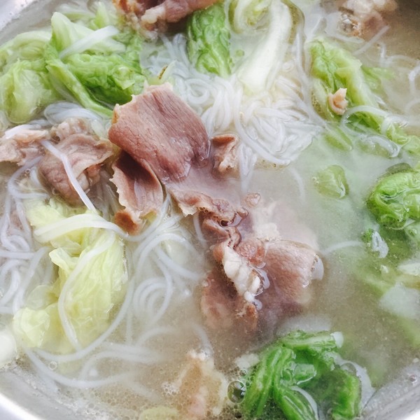 白菜粉丝羊肉汤