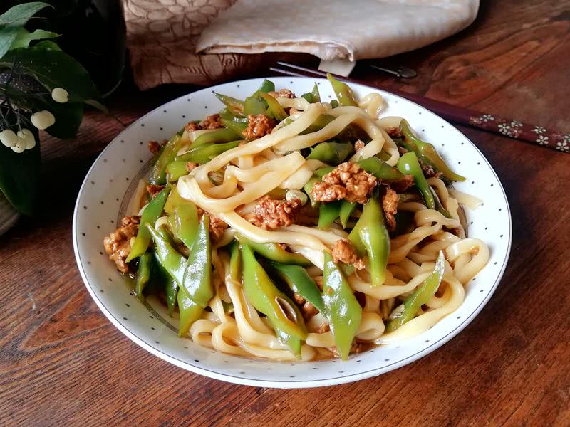 肉末豆角打卤面
