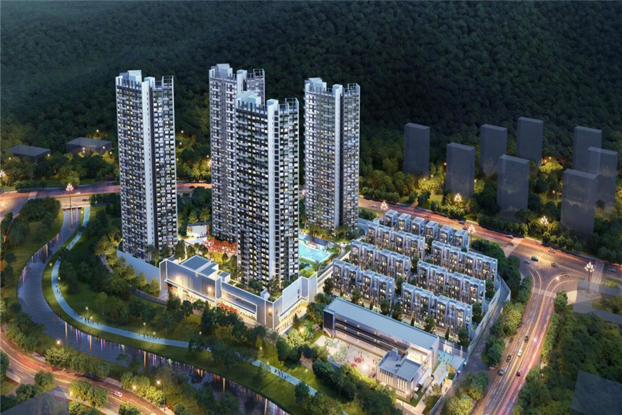  p>广州市天健天玺,项目坐落于广州科学城·长岭居,三面环山(水牛山