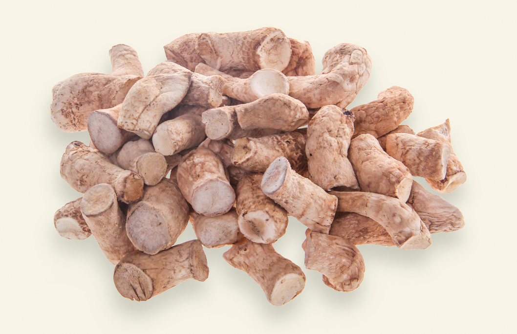  p>香菇脚(英文名:mushroomsfeet)是香菇的柄,是香菇的菌柄切片烘干的