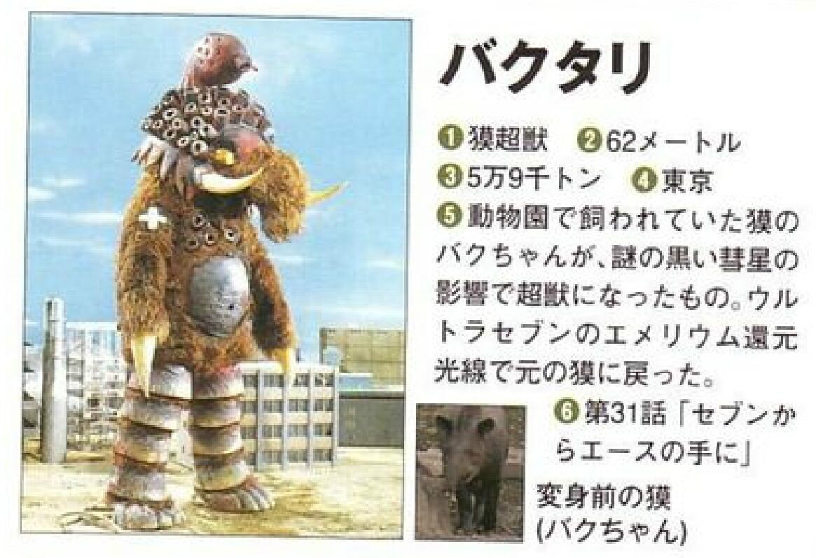  p>貘超兽巴克塔里,圆谷特摄剧《 a target="_blank" href="/item