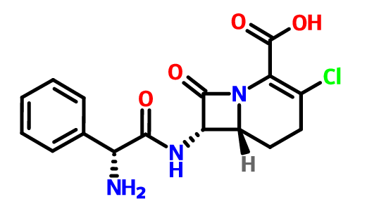 氯碳头孢,英文名是loracarbef,是一种化学物质,化学式为c16h16cln3