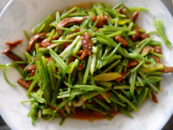 肉丝炒香菜