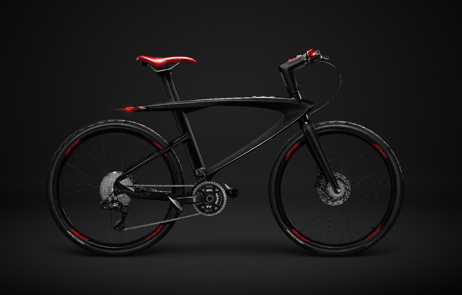 发布的首款智能化的城市自行车,以自然生态中飞鸟俯冲的线条进行设计