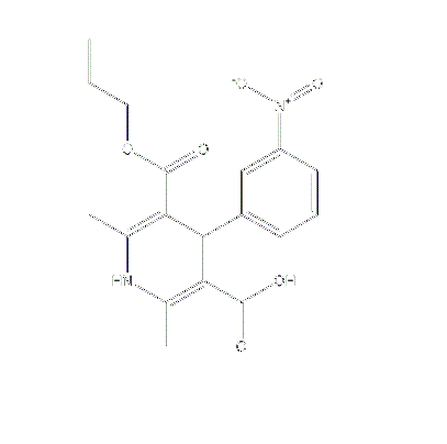  p>硝苯甲基吡啶,又称尼群地平,nitrendipine,c18h20n2o6,360.36.