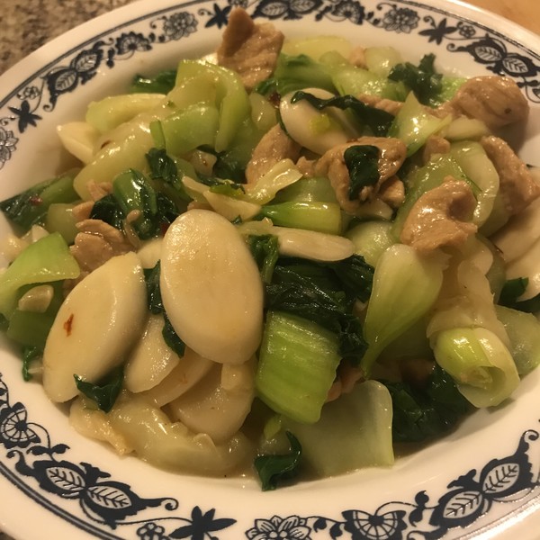 肉丝白菜炒年糕