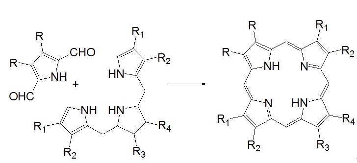  p>卟啉是一类由四个 a target="_blank" href="/item/吡咯/2216803"