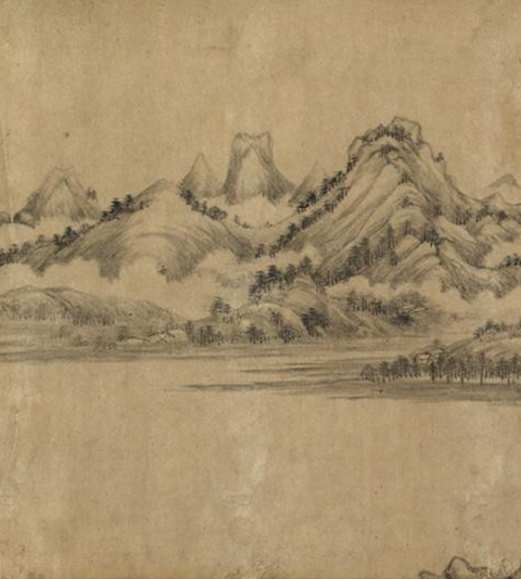 溪山雨意图
