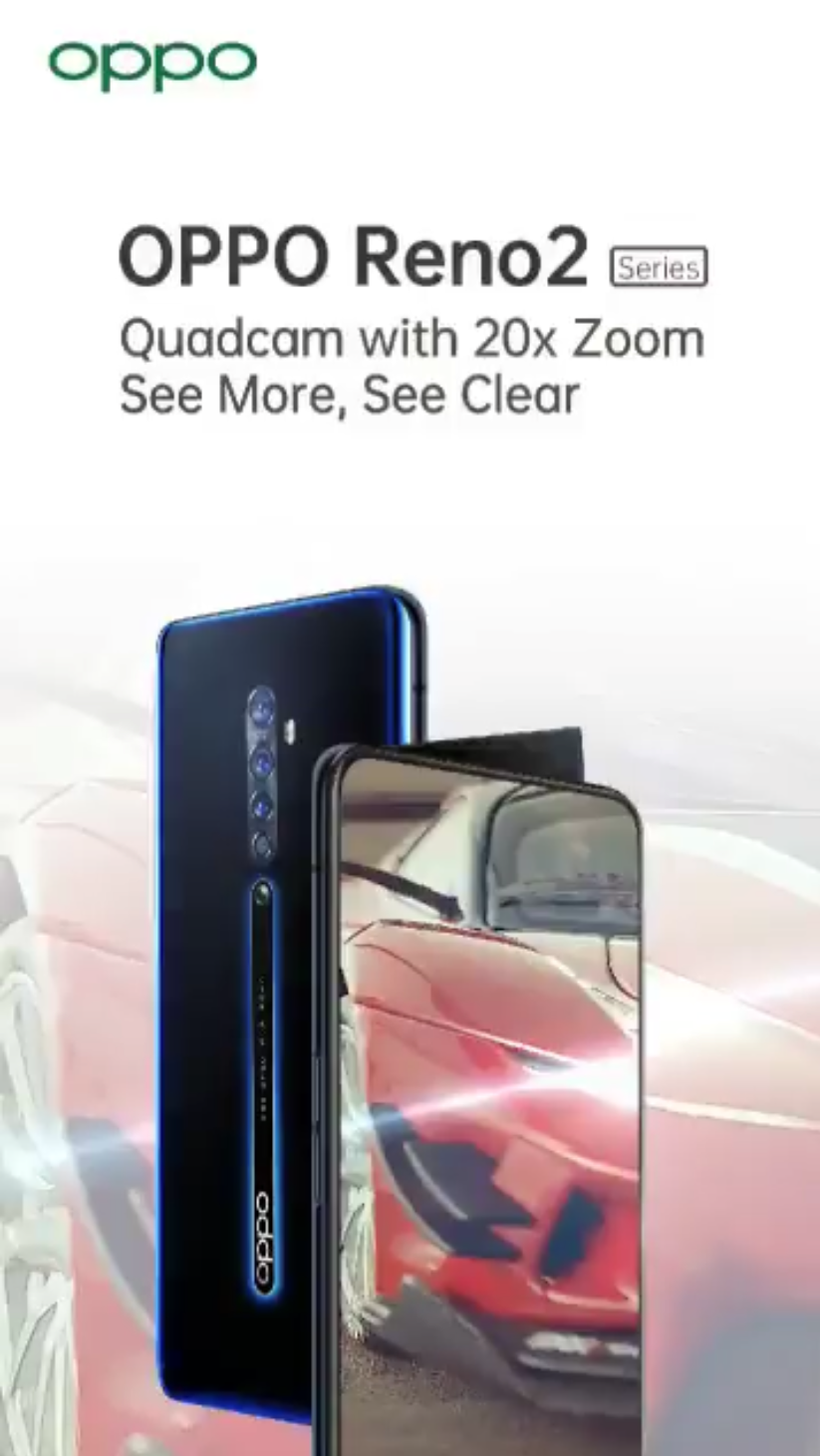 熟悉的设计，不一样的摄像头！OPPO 发布 Reno 2 预热视频_百科TA说