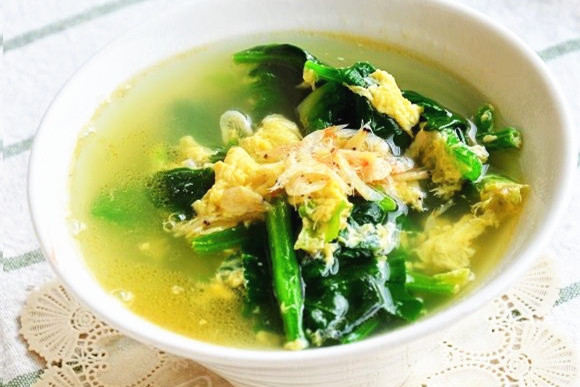 菠菜虾皮蛋汤