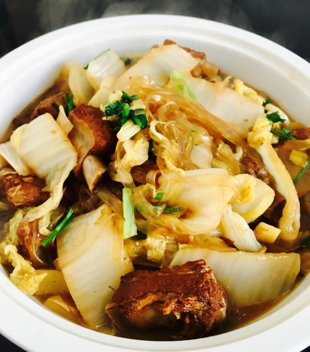 大白菜叶炖排骨