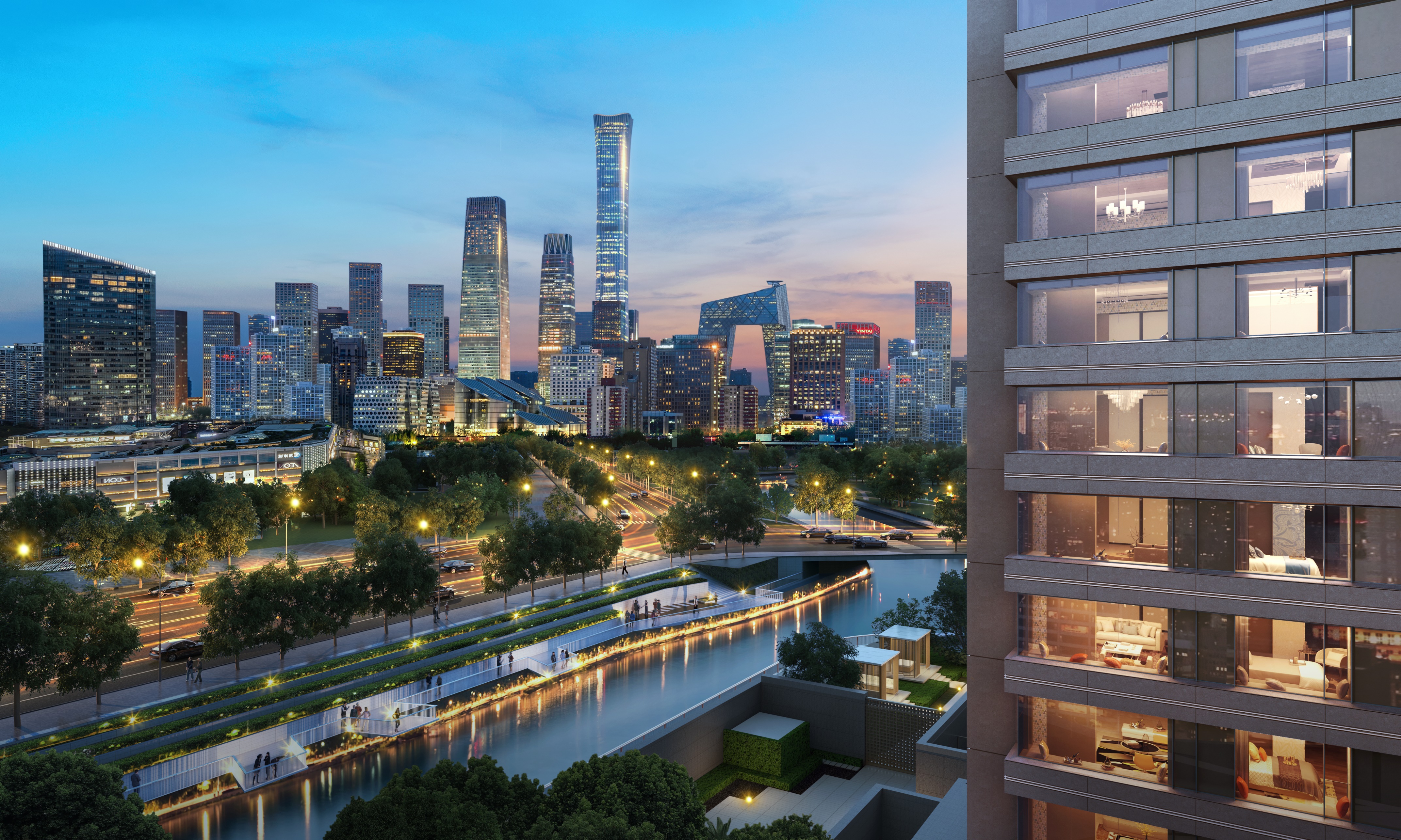  p>北京东直门8号位于东二环核心地段,两河交汇,三面环水,五衡科技