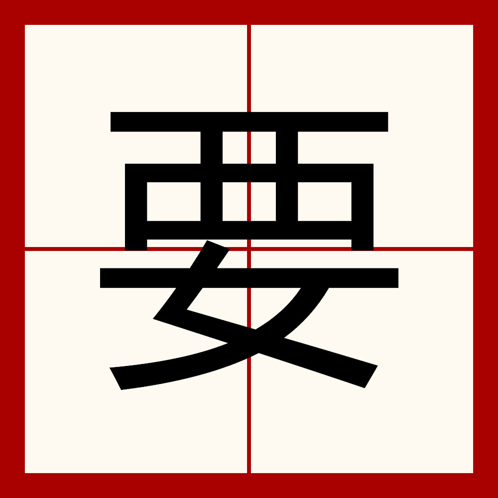  p data-id="gnwtoputg3">要,汉语一级字,读作要(yào或yāo),本义指
