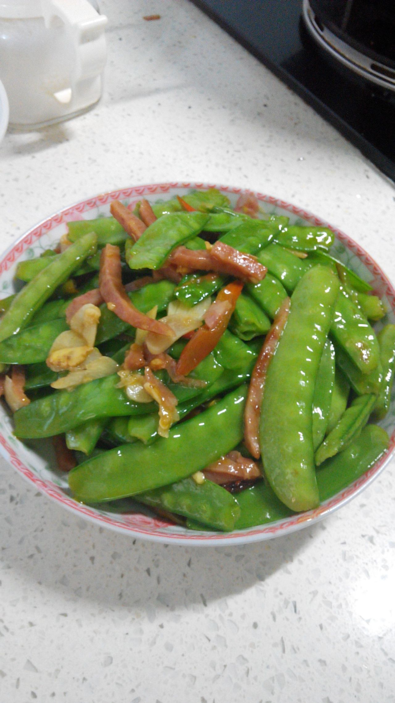 青椒扁豆炒肉肠