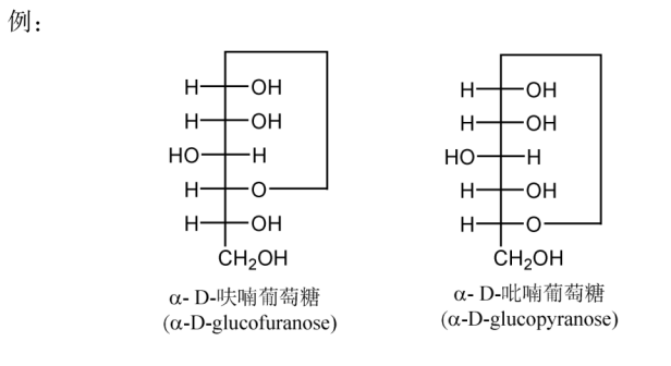 <p>环状结构的Fischer投影式表示法