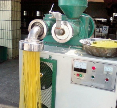  p>玉米面条机是在挤压机械的基础上,研制成功的一种新型单(双)螺杆