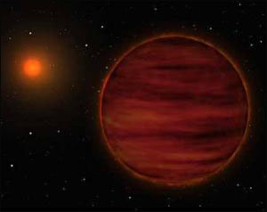  p>褐矮星是质量介于最重的气态巨行星和最轻的恒星之间的一种次恒星