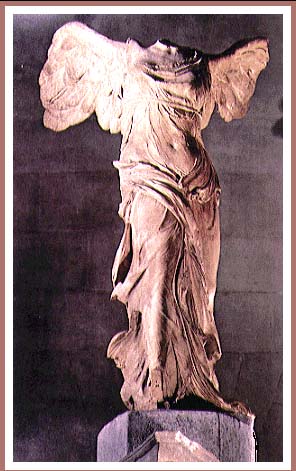 希腊萨莫色雷斯的尼开雕像