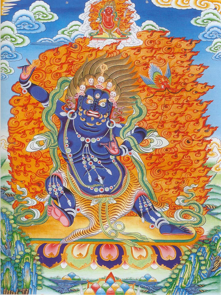 手菩萨(梵文vajrapani)亦称"执金刚菩萨"(vajradhara),"金刚手秘密主"