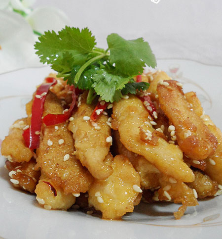 香辣芝麻鸡柳
