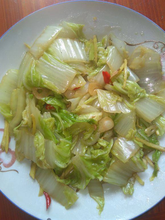 铁锅干煸白菜稍