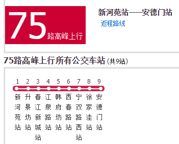 南京公交75路高峰