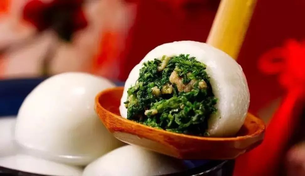 荠菜肉汤圆