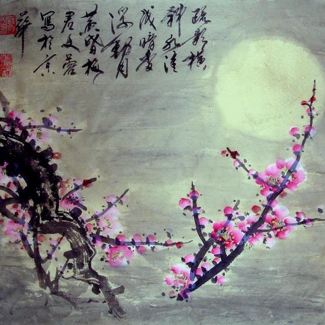 絵『疎影横斜小風清』 心に響く漢詩】北宋・林逋「山園小梅」～「疎影」と「暗香」｜泉