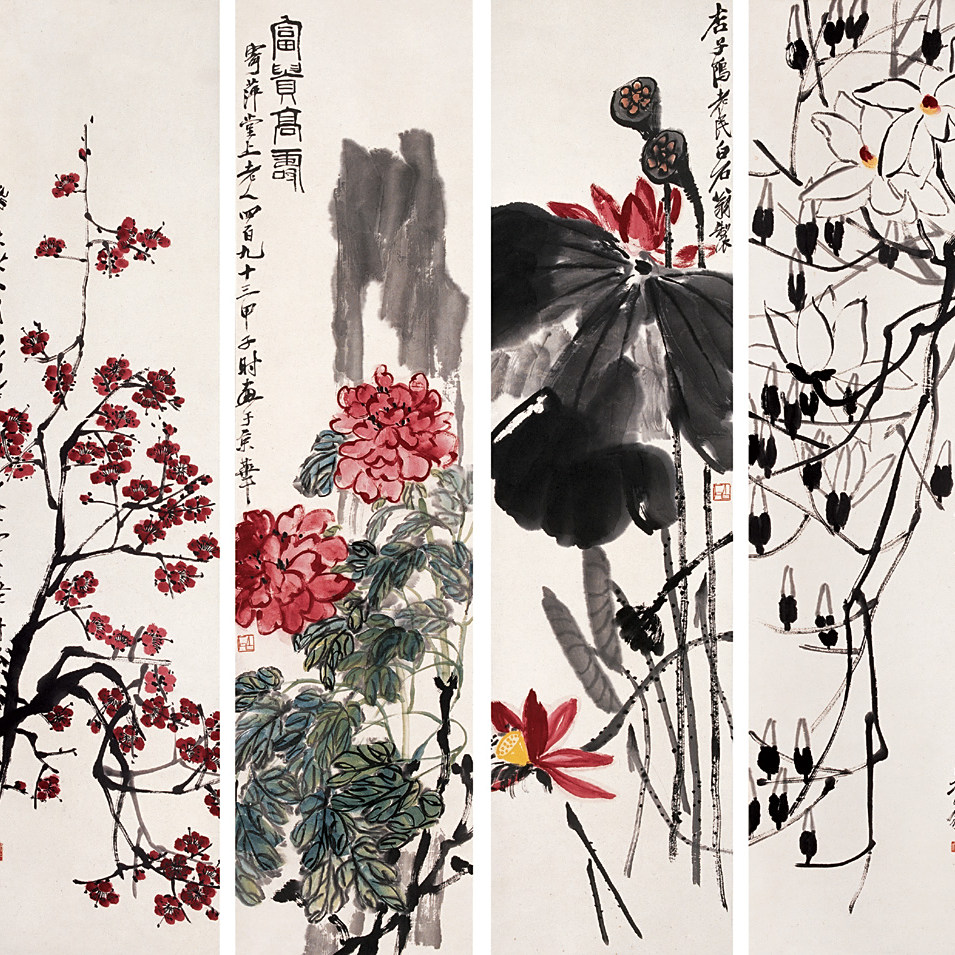 花卉四屏_百度百科