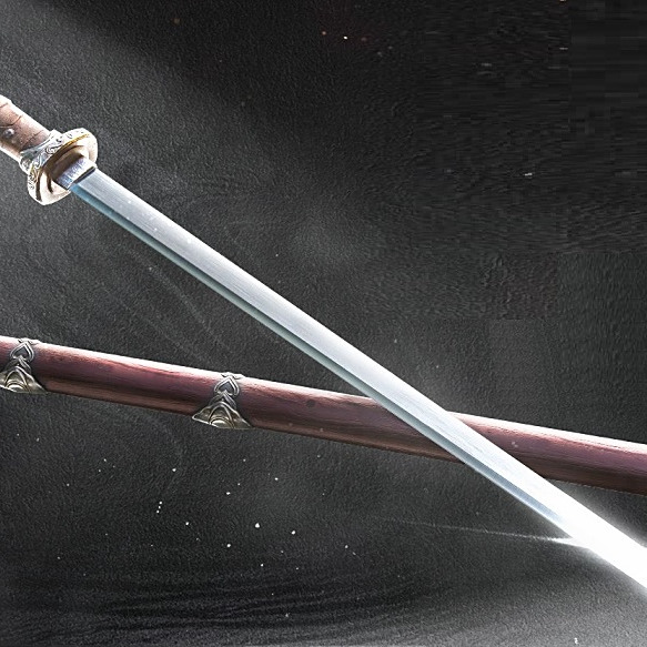 『烏木簡装唐刀』古兵器   武具　刀装具　日本刀　模造刀  横刀  直刀 烏木簡装唐刀』古兵器 武具 刀装具 日本刀 模造刀 変ん