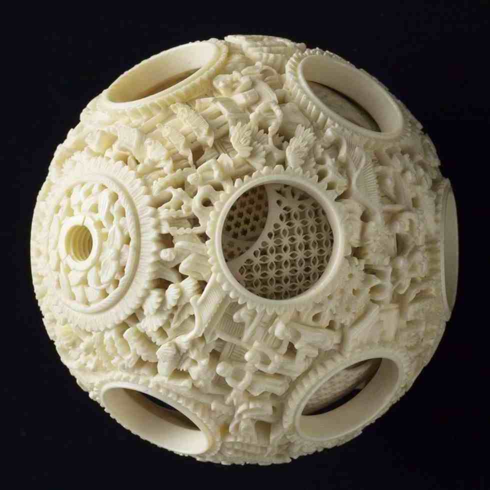 中国，木雕，鬼工球，10層，木製動物彫刻装飾球 快適ホビー・楽器・アート - 中国，木雕，鬼工球，10層，木製