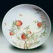 中国　大清雍正年製款　色絵　桃蝙蝠図　花生　時代箱付　M　R7657B 靓宝格- 当代粉彩过枝蝠桃纹碗（《大清雍正年制》款）