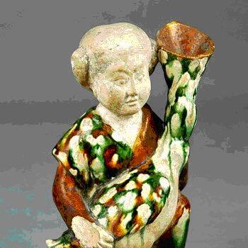 唐三彩抱鸭女俑瓶_百度百科