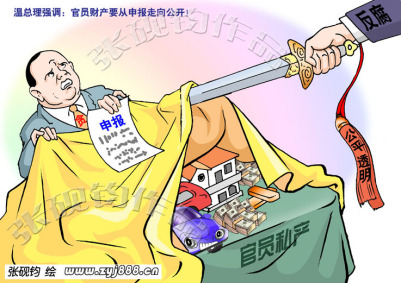 反腐败漫画（张砚钧作）